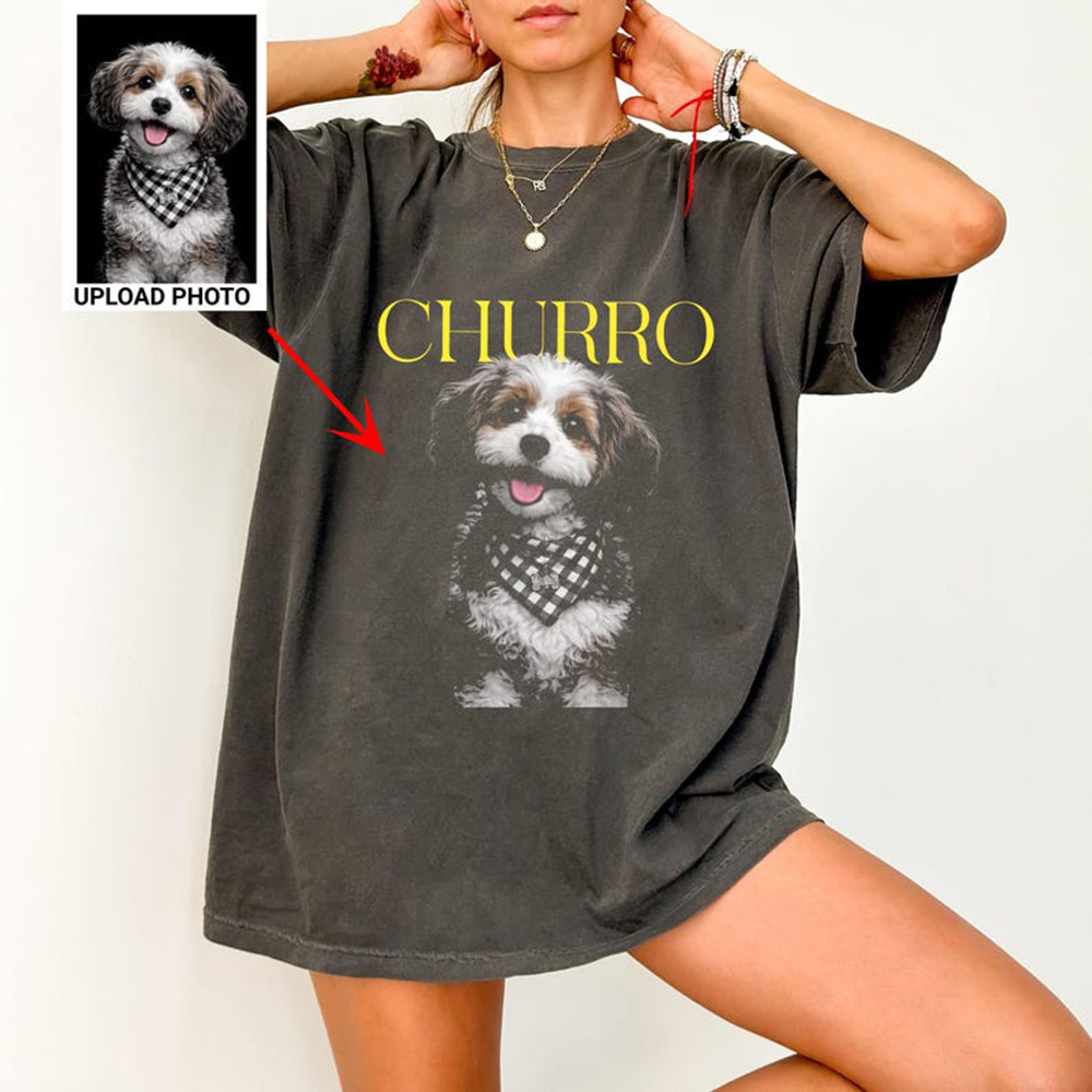 Pet Portrait Custom - Kaos Potret Hewan Peliharaan Kustom yang
