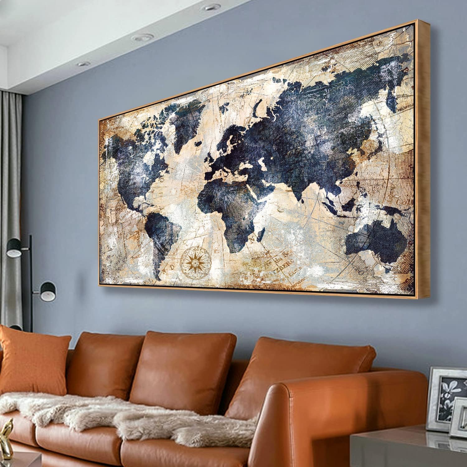 Custom Star Map - Gambar memori perjalanan dekorasi kantor rumah
