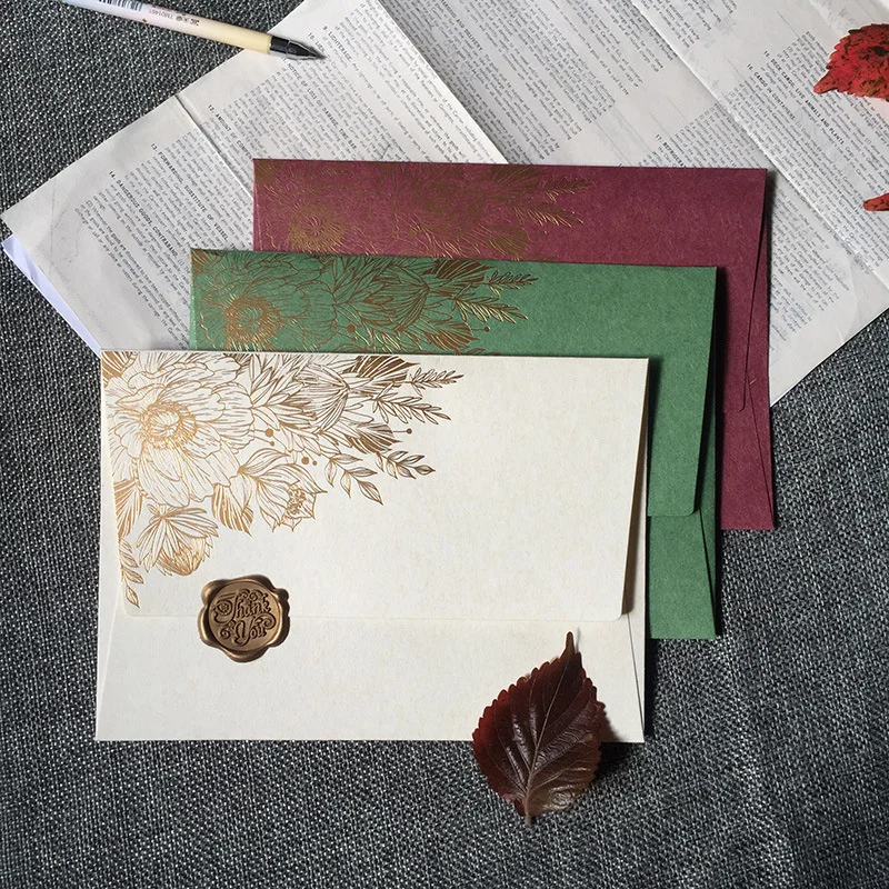 10 buah/paket amplop kertas mu - Wax Seal Letter Kit ulasan dan harga