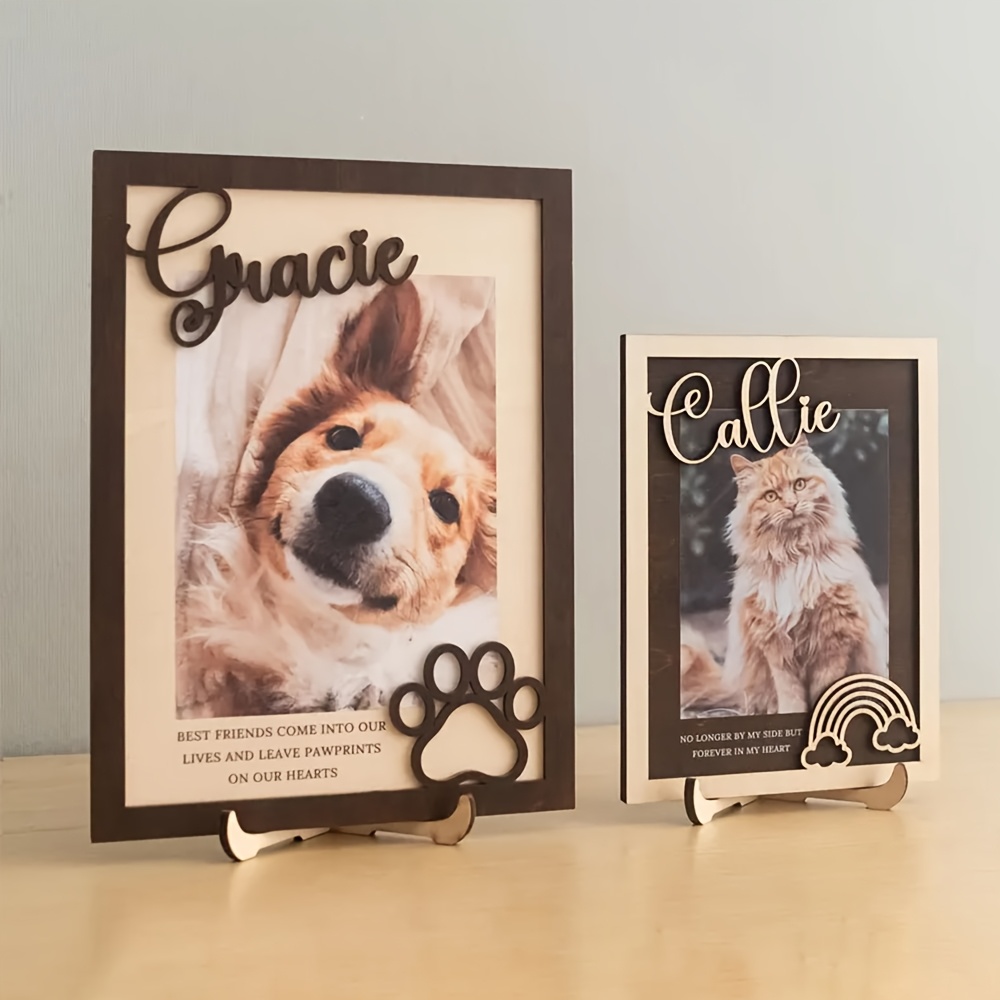 Bingkai Foto Hewan Peliharaan  - Engraved Wood Frame ulasan dan harga
