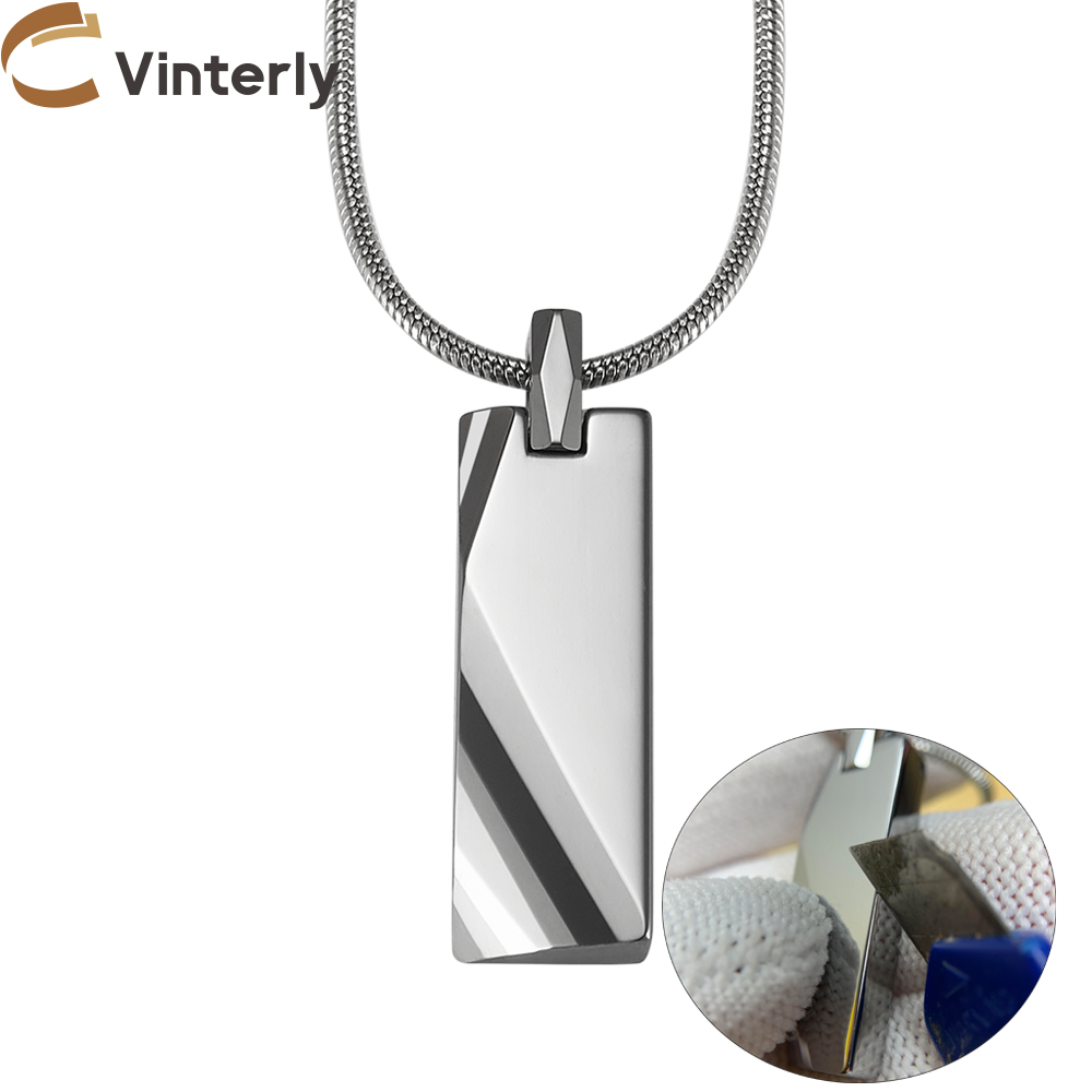 Liontin karbida Tungsten pria  - Name Necklace Custom ulasan dan harga