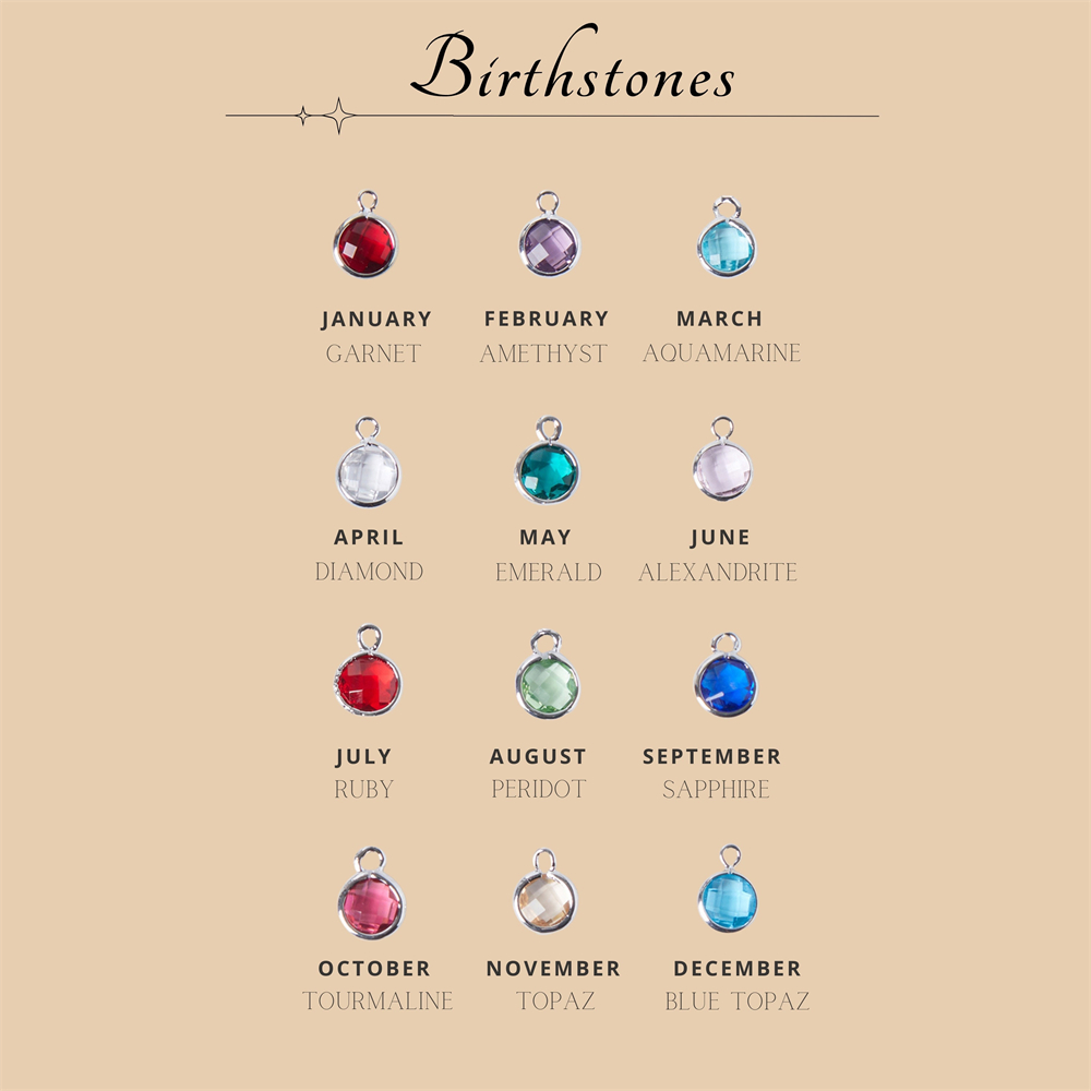 Kalung bandul nama Carabiner k - Birth Flower Necklace ulasan dan harga